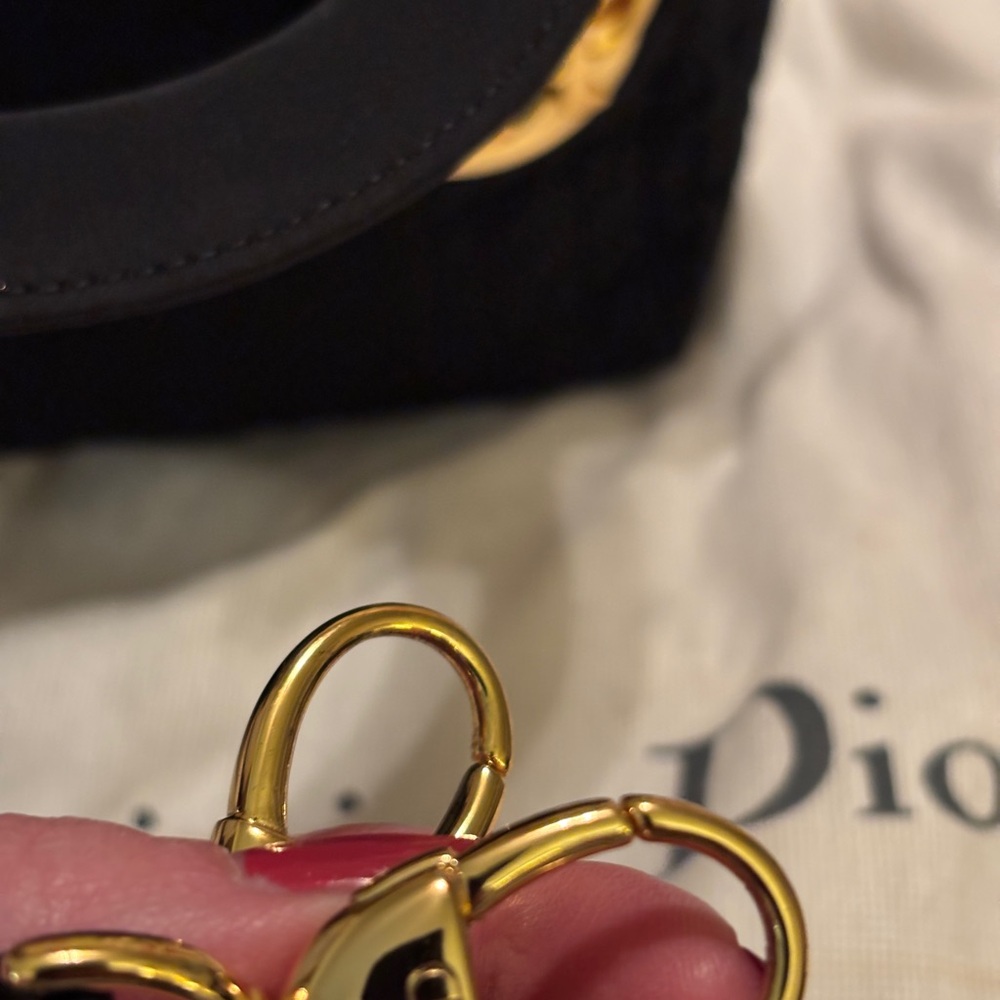 Beautiful vintage mini Lady Dior Cannage nylon two way bag with COA. - Picture 14 of 16